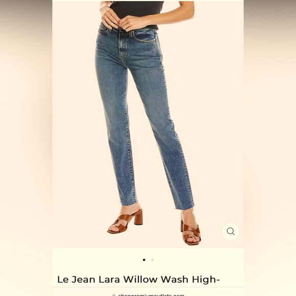 Le Jean Lara Willow Wash High-Rise Slim Jean - Picture 5 of 13